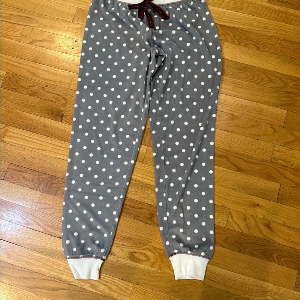 P.J. Salvage NWT Pajama Pants Polkadot with Maroon Trim